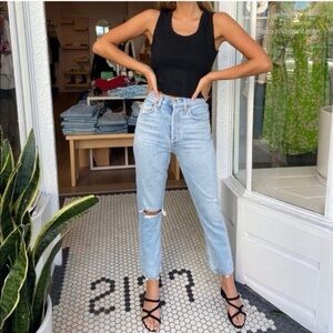 AGOLDE Riley High Rise Straight Crop Jean